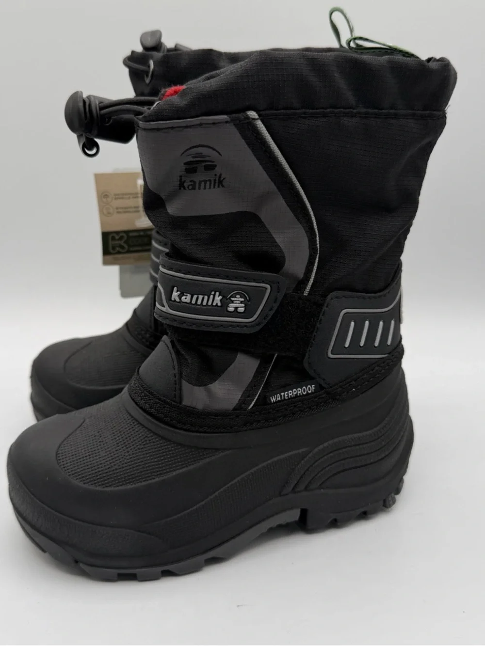 Kamik Kids Waterproof Snow Boots Black Insulated Size 9 NWT
